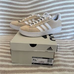 Adidas Grand Court Alpha Sneakers - Tan and White
